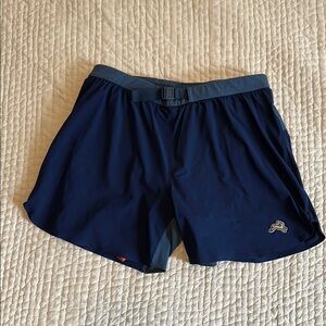 Tracksmith Off-Roads Navy Blue Lined Running Shorts